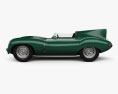 Jaguar D-Type 1955 3D模型 侧视图