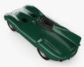 Jaguar D-Type 1955 3D模型 顶视图