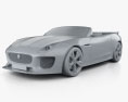 Jaguar Project 7 2014 3D модель clay render