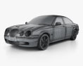 Jaguar S-Type 2008 3D-Modell wire render