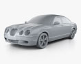 Jaguar S-Type 2008 3Dモデル clay render