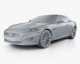 Jaguar XK descapotable 2014 Modelo 3D clay render