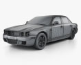 Jaguar XJ (X358) 2009 3Dモデル wire render