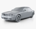 Jaguar XJ (X358) 2009 3Dモデル clay render
