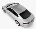 Jaguar XF з детальним інтер'єром 2015 3D модель top view