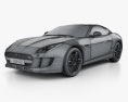 Jaguar F-Type R 쿠페 2017 3D 모델  wire render