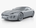 Jaguar F-Type R coupé 2017 3D-Modell clay render