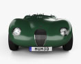 Jaguar C-Type 1951 3D模型 正面图