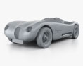 Jaguar C-Type 1951 3D модель clay render