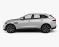 Jaguar F-Pace 2019 3D模型 侧视图