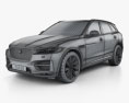 Jaguar F-Pace R-Sport 2019 3d model wire render