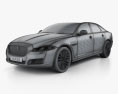 Jaguar XJ (X351) 2009 3D 모델  wire render