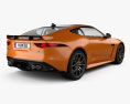 Jaguar F-Type SVR Coupe 2020 3D模型 后视图