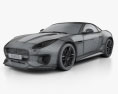 Jaguar F-Type R-Dynamic convertible 2020 3d model wire render
