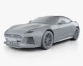 Jaguar F-Type SVR クーペ 2020 3Dモデル clay render