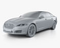 Jaguar XJ50 LWB 2022 3D модель clay render