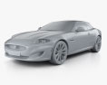 Jaguar XK Cabriolet mit Innenraum 2011 3D-Modell clay render