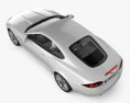Jaguar XK купе с детальным интерьером 2014 3D модель top view