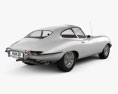 Jaguar E-type 쿠페 인테리어 가 있는 1961 3D 모델  back view