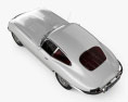 Jaguar E-type купе з детальним інтер'єром 1961 3D модель top view