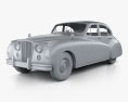 Jaguar Mark VII HQインテリアと 1951 3Dモデル clay render