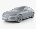 Jaguar XF R-Dynamic 2023 3d model clay render