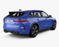Jaguar F-Pace SVR 2023 3D模型 后视图