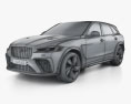 Jaguar F-Pace SVR 2023 3D модель wire render