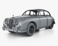 Jaguar Mark 2 インテリアと 1962 3Dモデル wire render