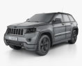Jeep Grand Cherokee 2014 3D-Modell wire render