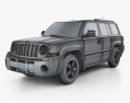 Jeep Patriot 2014 3d model wire render