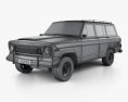 Jeep Wagoneer 1978 3D-Modell wire render