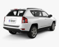 Jeep Compass 2014 3D 모델  back view