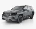 Jeep Compass 2014 3D 모델  wire render