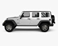 Jeep Wrangler JK Unlimited 5door 2014 Modelo 3d vista lateral