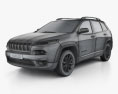 Jeep Cherokee Limited 2017 3d model wire render
