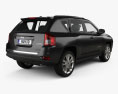 Jeep Compass 2016 3D 모델  back view