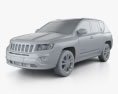Jeep Compass 2016 3D-Modell clay render