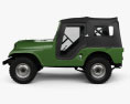 Jeep CJ-5 1954 3D模型 侧视图
