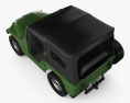 Jeep CJ-5 1954 3D模型 顶视图