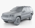 Jeep Grand Cherokee (WJ) 2004 3D-Modell clay render