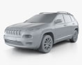 Jeep Cherokee Limited with HQ interior 2017 3d model clay render