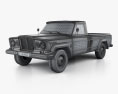 Jeep Gladiator 1962 3d model wire render