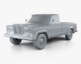 Jeep Gladiator 1962 3d model clay render