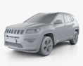 Jeep Compass Longitude (Latam) 2021 Modèle 3d clay render
