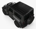 Jeep Wrangler Project Kahn JC300 Chelsea Black Hawk 2 porte 2019 Modello 3D vista dall'alto