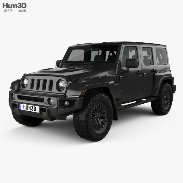 Jeep Wrangler Project Kahn JC300 Chelsea Black Hawk 4ドア 2019 3Dモデル
