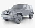 Jeep Wrangler Unlimited Polar Edition 2017 3D-Modell clay render
