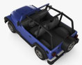 Jeep Wrangler TJ 2000 Modello 3D vista dall'alto