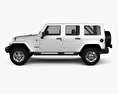 Jeep Wrangler Unlimited Sahara 2017 Modèle 3d vue de côté